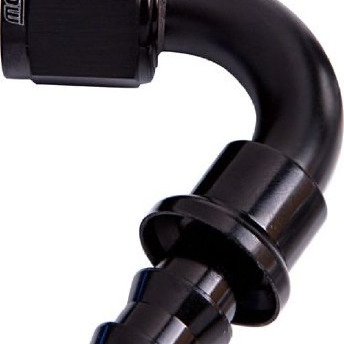120 DEG PUSH LOCK END -4AN    BLACK NO CLAMP REQUIRED