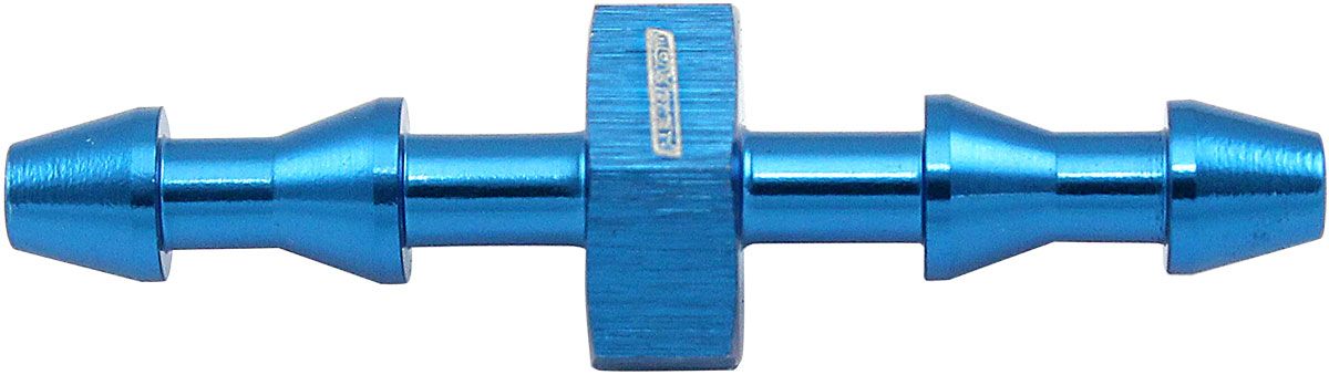 3mm PUSH LOCK BARB JOINER BLUE 1/8" MALE TO MALE BARB