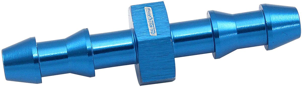 5mm PUSH LOCK BARB JOINER BLUE 3/16" MALE TO MALE BARB