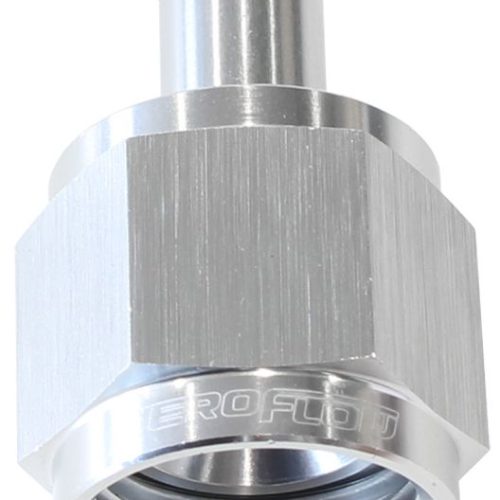 FEMALE -8AN TO 3/8″ BARB      SILVER WITH TUBE NUT