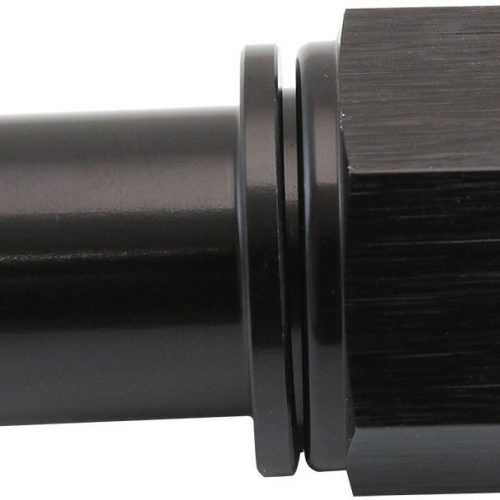 FEMALE -8AN TO 5/8″ BARB      BLACK WITH TUBE NUT