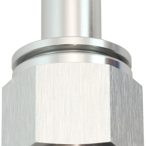 FEMALE -10AN TO 1/2″ BARB     SILVER WITH TUBE NUT