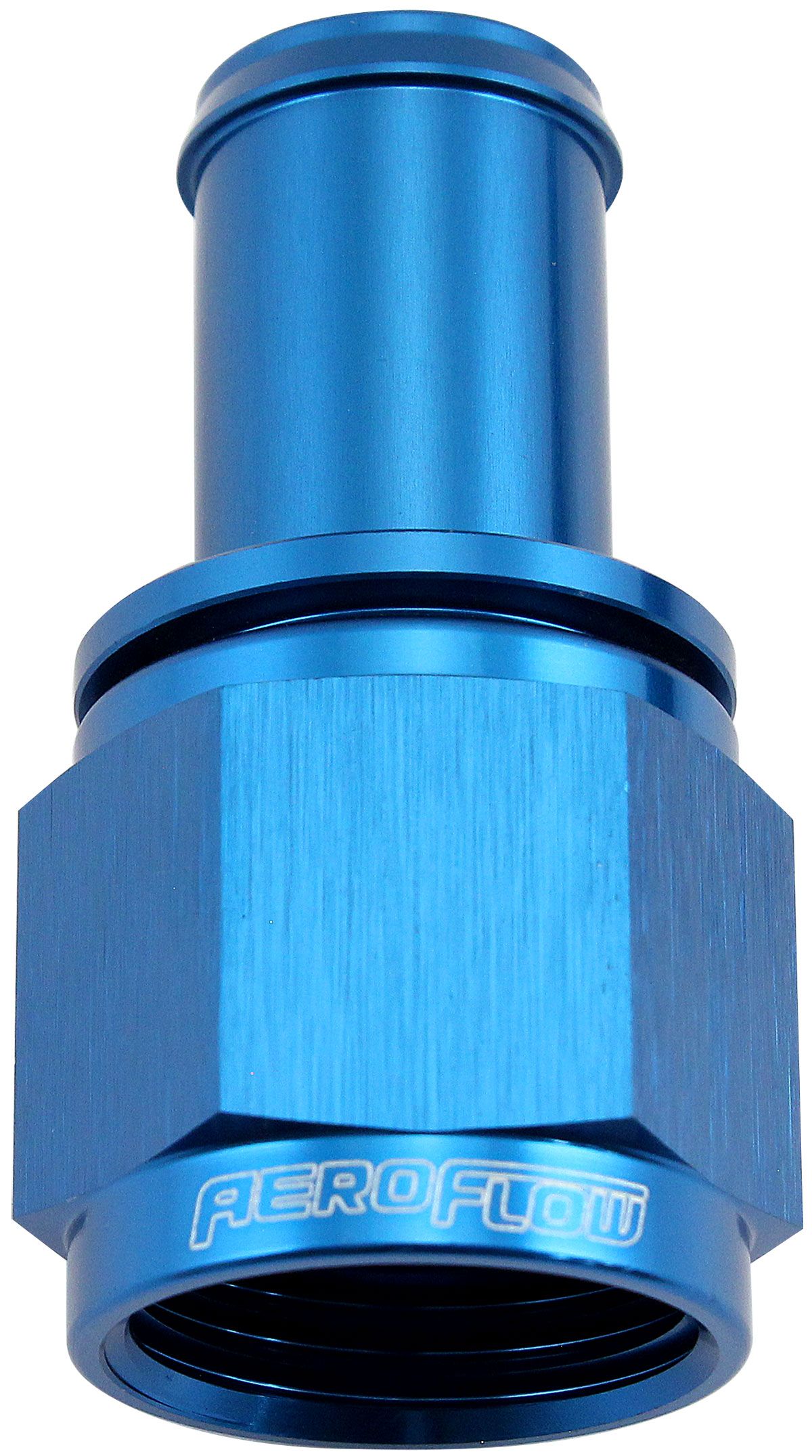 FEMALE -10AN TO 5/8" BARB BLUE WITH TUBE NUT