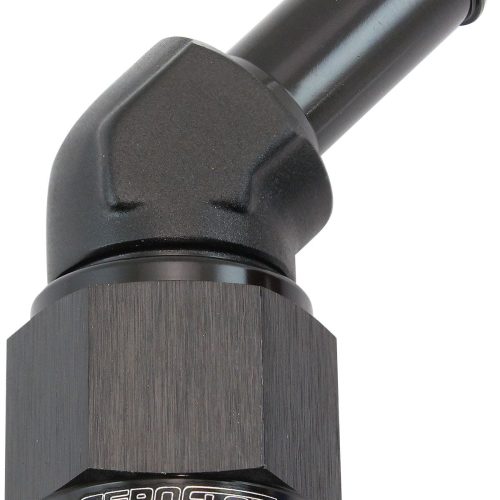 FEMALE -10AN 45DEG TO 1/2 BARBBLACK SWIVEL NUT