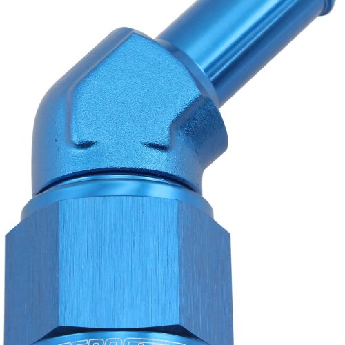 FEMALE -10AN 45DEG TO 1/2 BARBBLUE SWIVEL NUT
