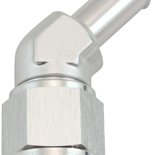 FEMALE -10AN 45DEG TO 1/2 BARBSILVER SWIVEL NUT