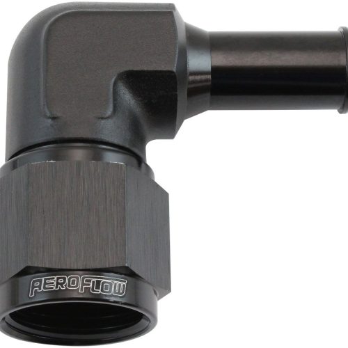 FEMALE -10AN 90DEG TO 1/2 BARBBLACK SWIVEL NUT