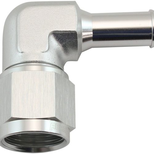 FEMALE -10AN 90DEG TO 1/2 BARBSILVER SWIVEL NUT