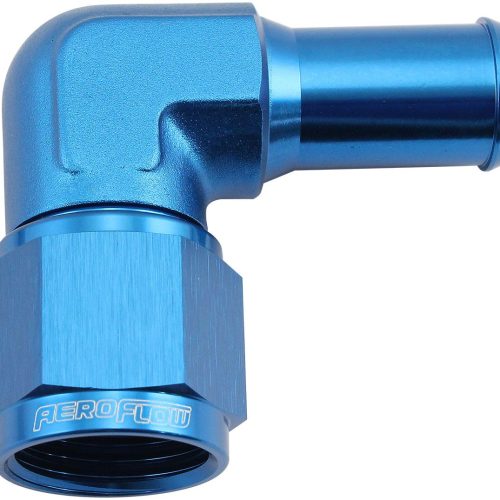 FEMALE -10AN 90DEG TO 5/8 BARBBLUE SWIVEL NUT