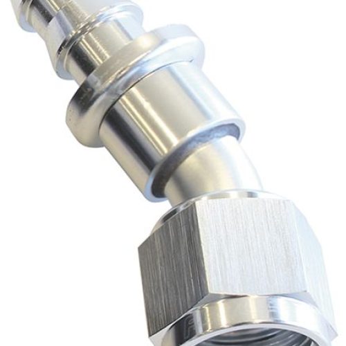 30 DEG PUSH LOCK END -6AN SILVER NO CLAMP REQUIRED<15PSI