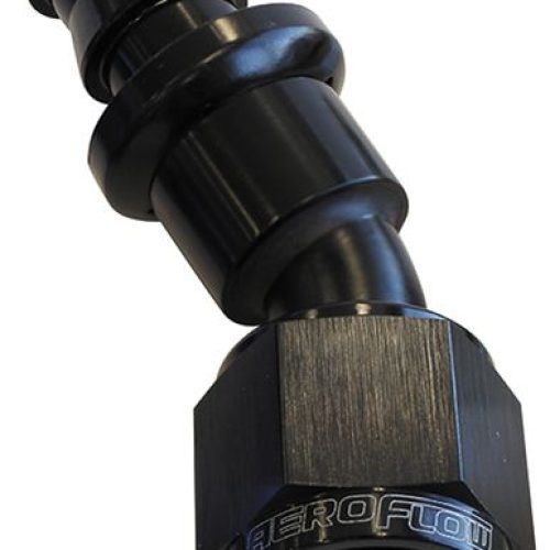 30 DEG PUSH LOCK END -8AN BLACK NO CLAMP REQUIRED <15PSI