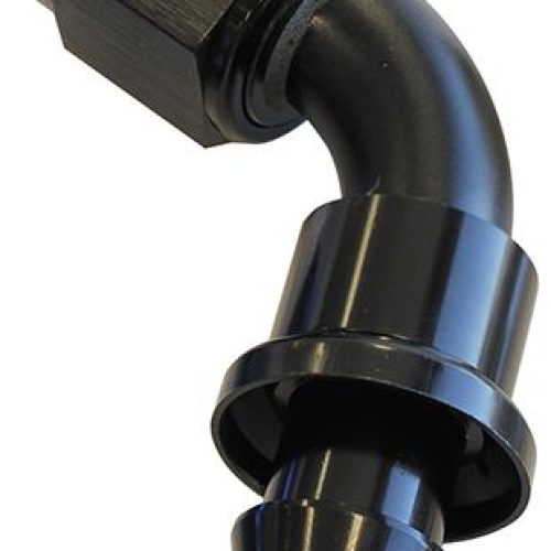 60 DEG PUSH LOCK END -4AN BLACK NO CLAMP REQUIRED <15PSI