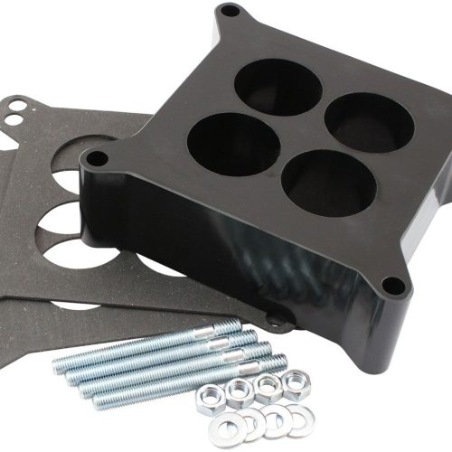 CARBURETTOR PHENOLIC 2″ 4 HOLESPACER BLACK 4150 CARBY