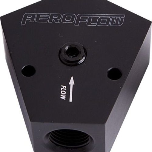 FUEL BLOCK 3/4″- 3/4″ IN – OUTBLACK 1/8″ NPT PORT & MOUNT