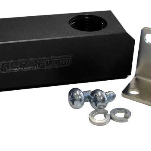 FUEL BLOCK, LOG TYPE -8ORB BLACK 2 X-8 SIDE, 2X -8 TOP