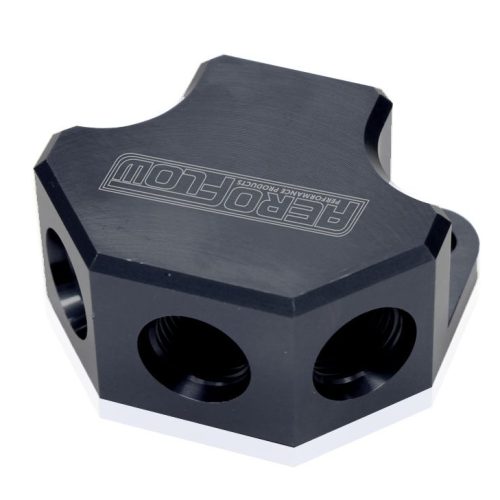 Y BLOCK 4 PORT DISTRIBUTION   BLACK 3X -8ORB 1X -10ORB INLET