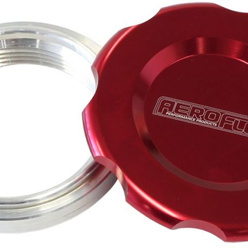 3″ WELD BUNG AND RED CAP LOW PROFILE FEMALE WELD-ON