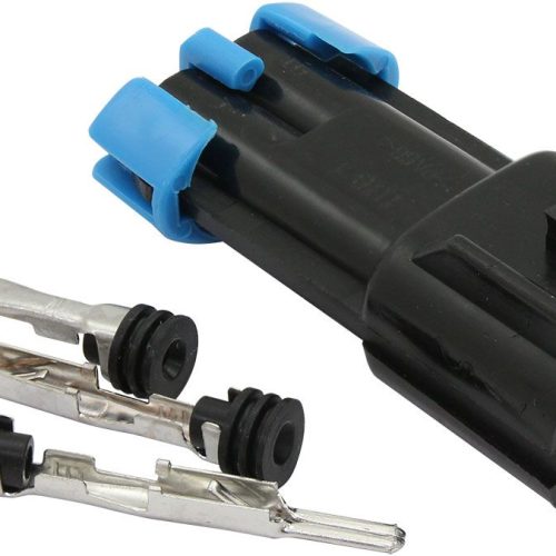 DELPHI 40mm FUEL PUMP MALE    PLUG PINS WALBRO 525 450 2 PIN