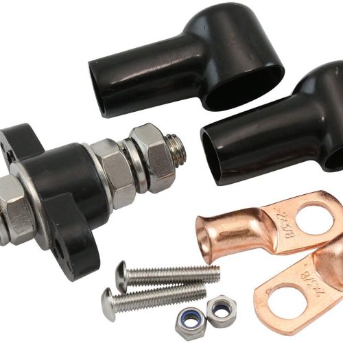 SINGLE ELECTRICAL BULKHEAD M10POST NEGATIVE STUD BLK TERMINA