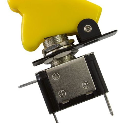 YELLOW LED MISSILE SWITCH     LED ACTIVATED WHEN ON