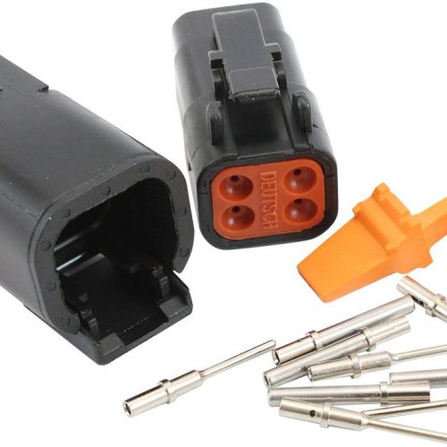 WEATHERTIGHT DTM 4 PIN BLACK  CONNECTOR KIT DEUTSCH DTM STYL