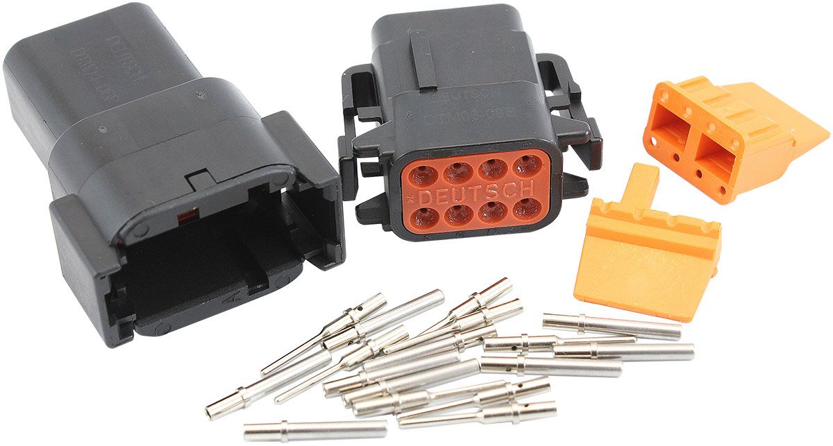 WEATHERTIGHT DTM 8 PIN BLACK CONNECTOR KIT DEUTSCH DTM STYL
