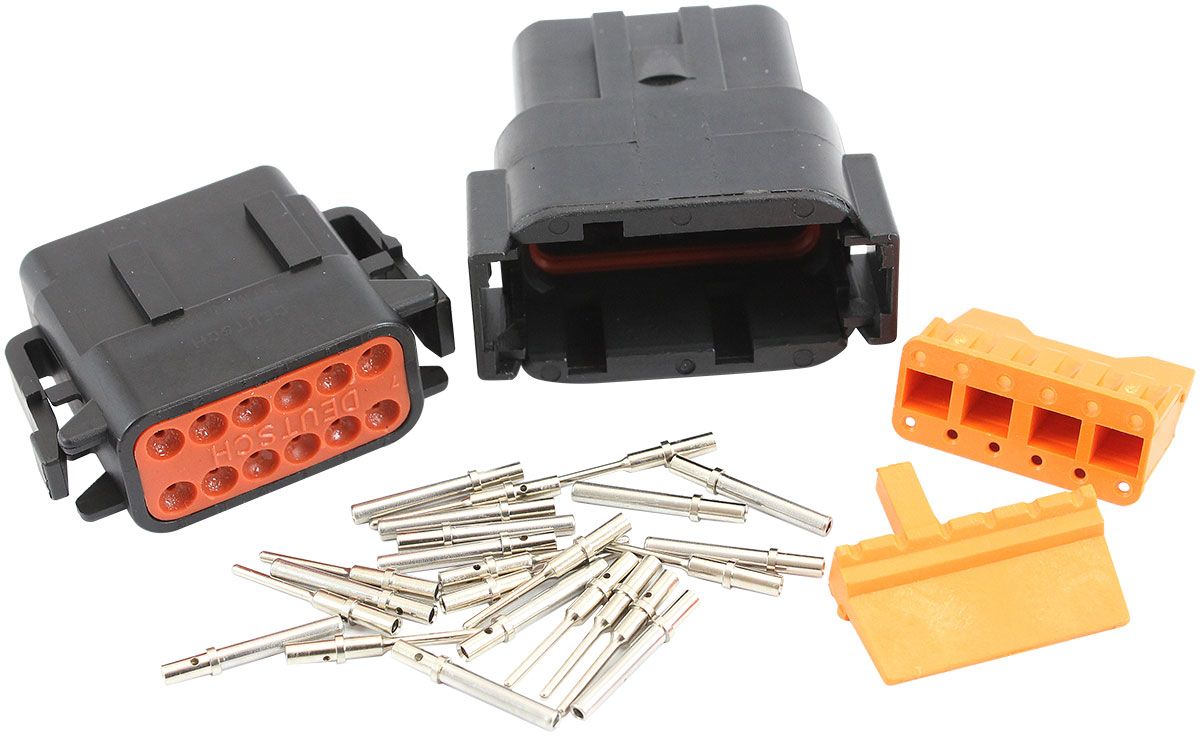 WEATHERTIGHT DTM 12 PIN BLACK CONNECTOR KIT DEUTSCH DTM STYL