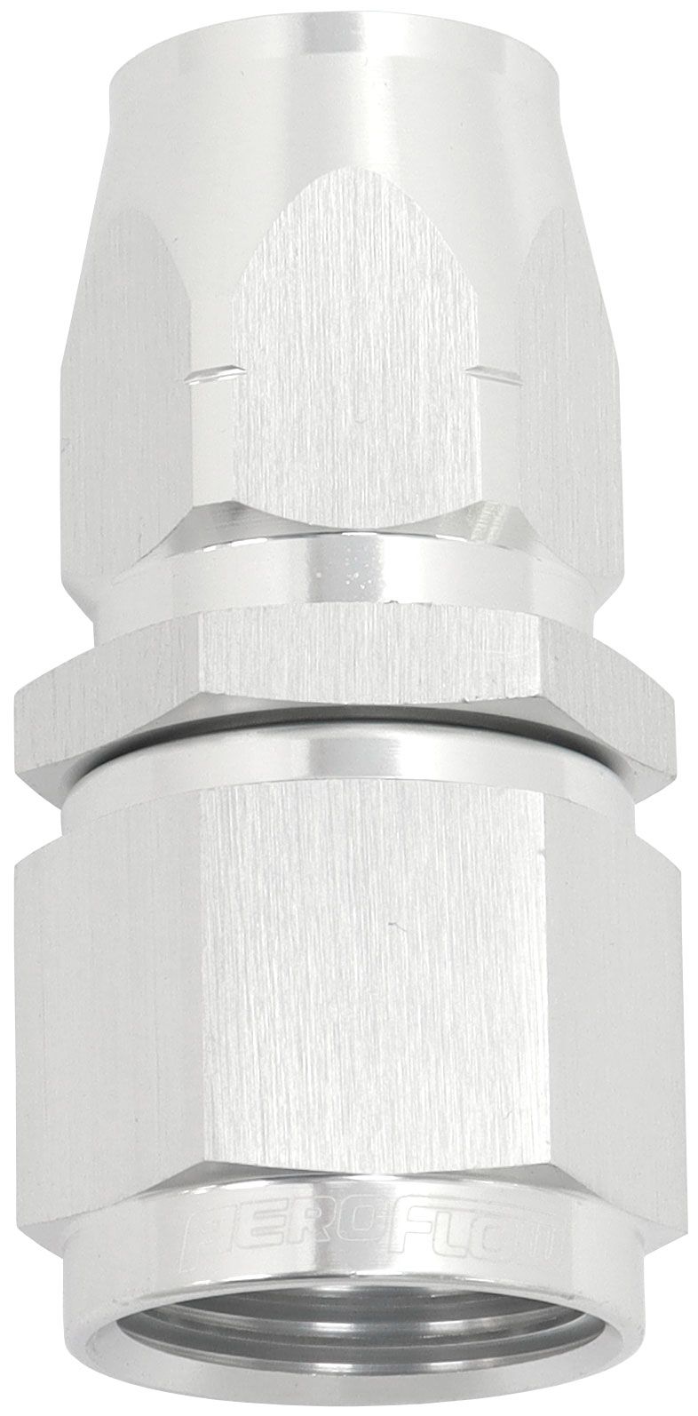 STEPPED STRAIGHT END -8 HOSE TO -10AN REDUCER HOSE END SILV