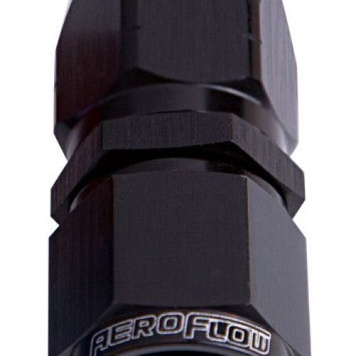 ALLOY STRAIGHT HOSE END -8AN  BLACK CUTTER SWIVEL NUT 25pk