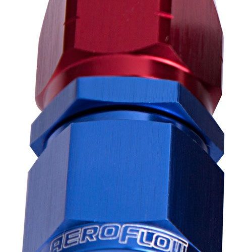 ALLOY STRAIGHT HOSE END -12AN BLUE CUTTER STYLE SWIVEL NUT