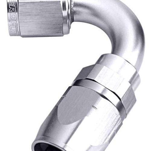 500 Series Cutter Swivel 120° Hose End -6AN Silver Finish. Suits 100 & 450 Series Hose