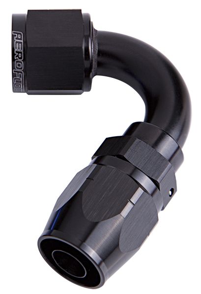 ALLOY 120 DEG HOSE END -12AN BLACK CUTTER STYLE FULL SWIVEL