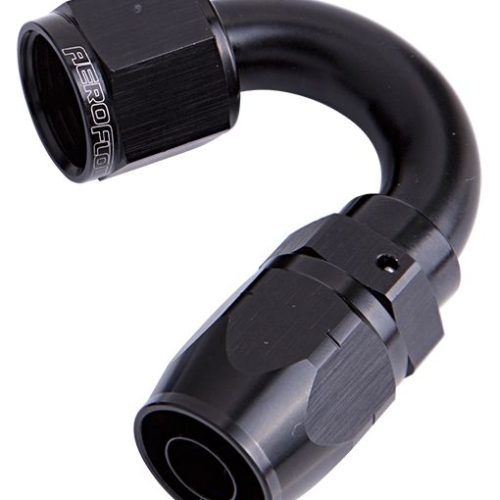 ALLOY 150 DEG HOSE END -16AN BLACK CUTTER STYLE FULL SWIVEL