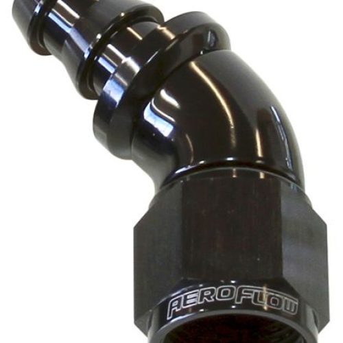 -8AN 45 DEG FULL FLOW PUSH LOCBLACK FULL FLOW PUSH LOCK