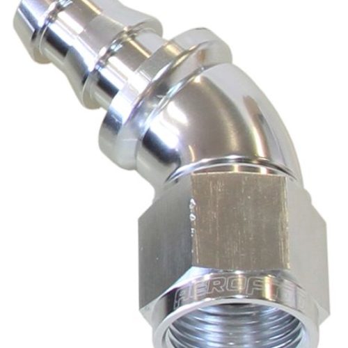 -10AN 45 DEG FULL FLOW PUSH LOSILVER FULL FLOW PUSH LOCK