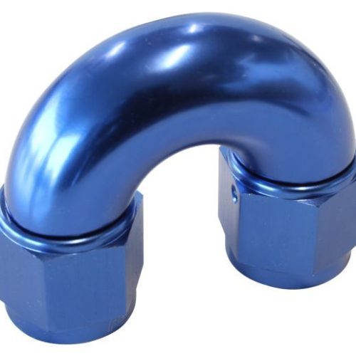 -12AN 180 DEG SWIVEL COUPLER  BLUE BILLET FULL FLOW 1 PIECE