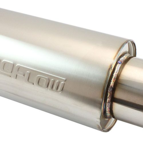 3″ ROUND MUFFLER CENTRE CENTRE18″ LENGTH 6″ DIA 5″ TIP S/S
