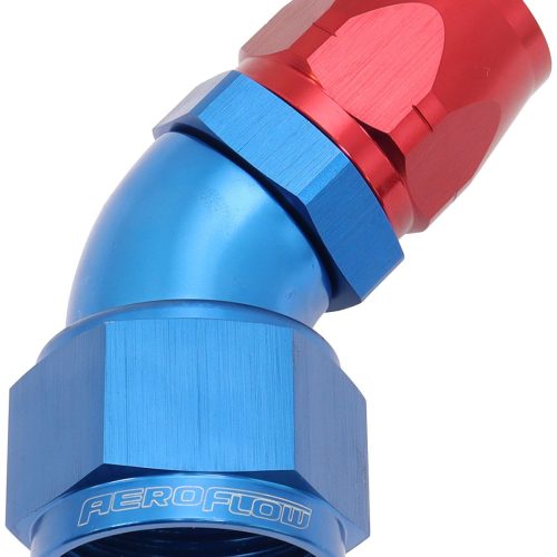 STEPPED 45 DEG HOSEEND -12 HOSTO -16AN REDUCER HOSE END BLUE