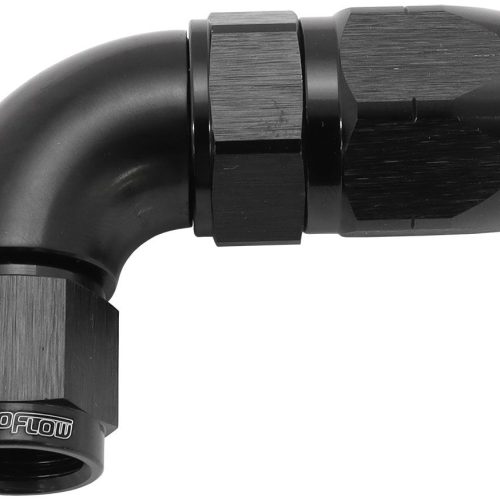 STEPPED 90 DEG HOSEEND -8 HOSETO -6AN EXPANDER HOSE END BLA