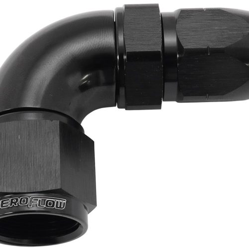 STEPPED 90 DEG HOSEEND -8 HOSETO -10AN REDUCER HOSE END BLAC