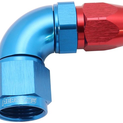 STEPPED 90 DEG HOSEEND -8 HOSETO -10AN REDUCER HOSE END BLUE