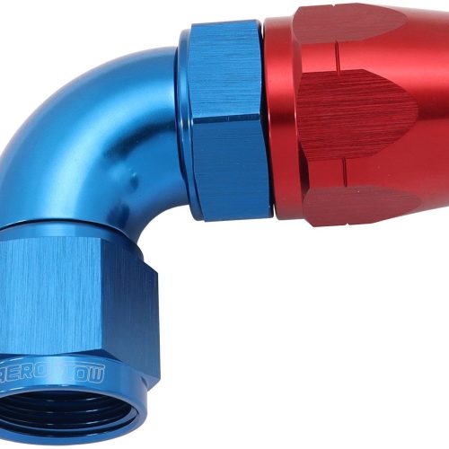 STEPPED 90 DEG HOSEEND -12 HOSTO -10AN EXPANDER HOSE END BLU