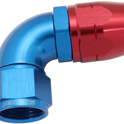 STEPPED 90 DEG FEMALE -12 HOSETO -16AN EXPANDER HOSE END BLU