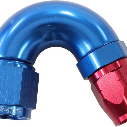 STEPPED 150 DEG HOSEEND -6 HOSTO -8AN REDUCER HOSE END BLUE