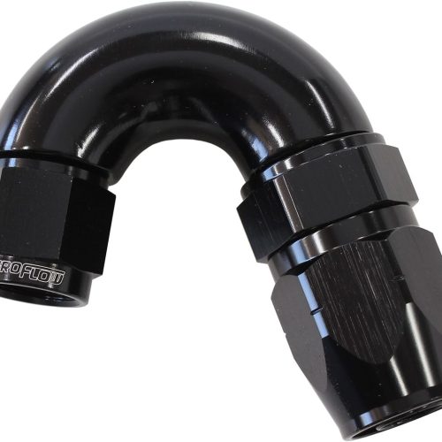STEPPED 150 DEG HOSEEND -8 HOSTO -6AN EXPANDER HOSE END BLAC