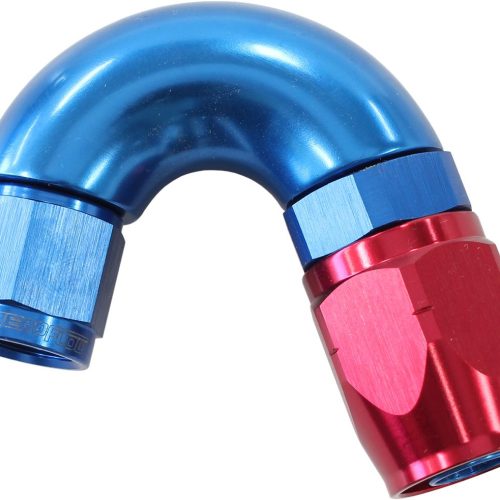 STEPPED 150 DEG HOSEEND -8 HOSTO -6AN EXPANDER HOSE END BLUE
