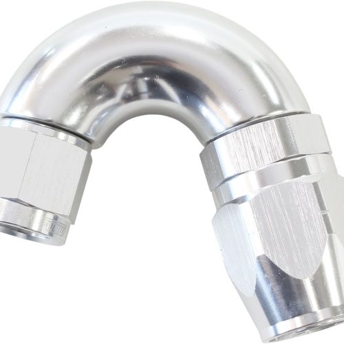 STEPPED 150 DEG HOSEEND -8 HOSTO -6AN EXPANDER HOSE END SILV