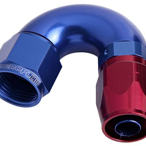 ALLOY 150 DEG HOSE END -10AN  BLUE CUTTER STYLE FULL FLOW