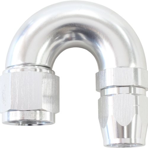 STEPPED 180 DEG HOSEEND -6 HOSTO -8AN REDUCER HOSE END SILVE