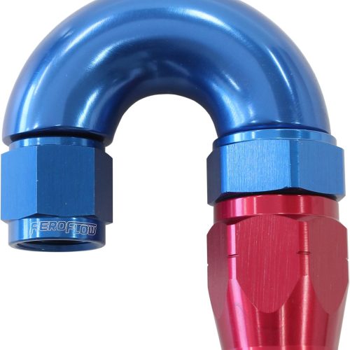 STEPPED 180 DEG HOSEEND -8 HOSTO -6AN REDUCER HOSE END BLUE